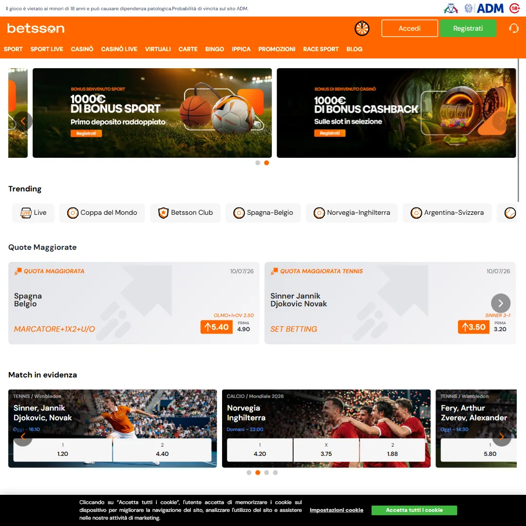Betsson — casa de apuestas
